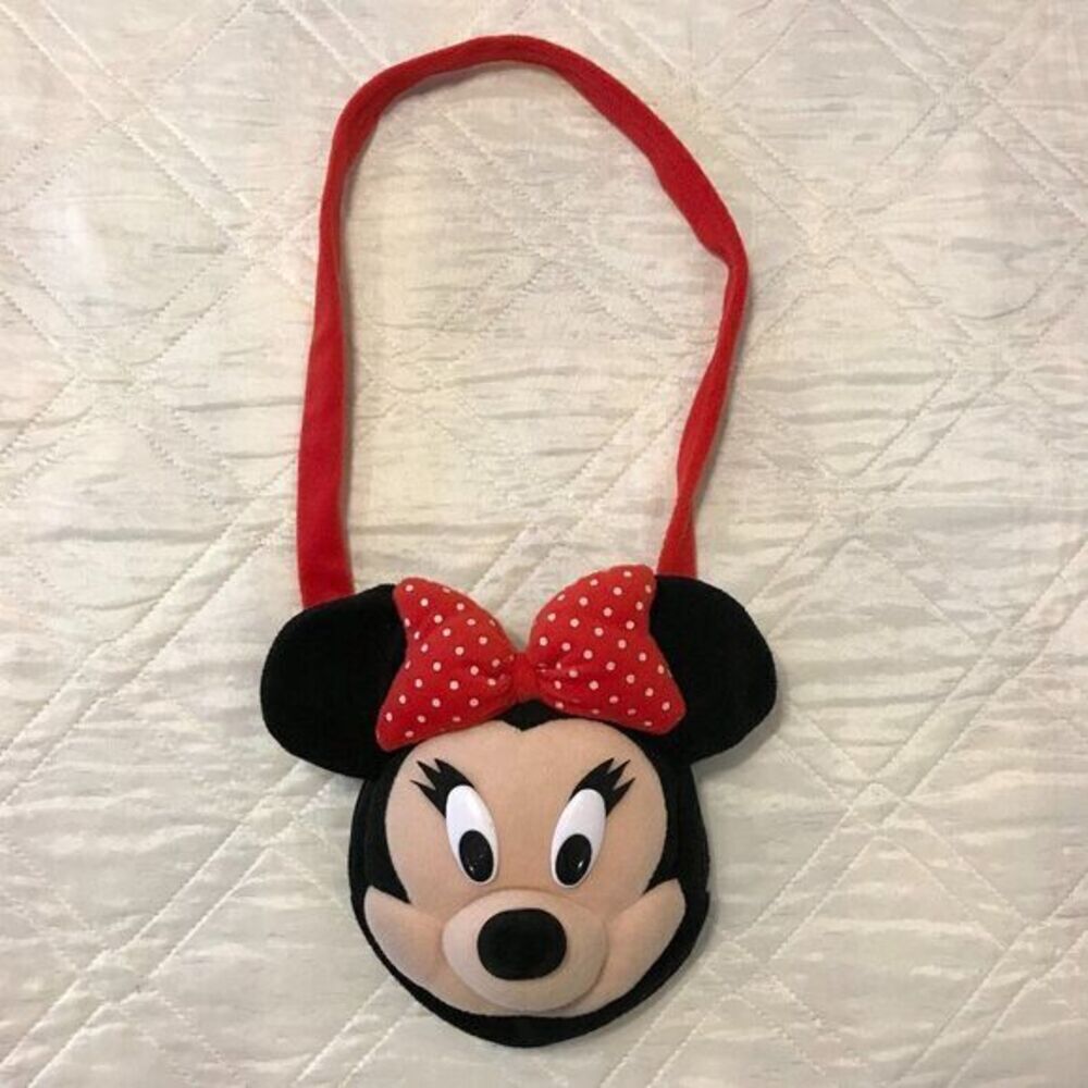 Disney Small Fleece Minnie Mouse Plush cross body girls purse